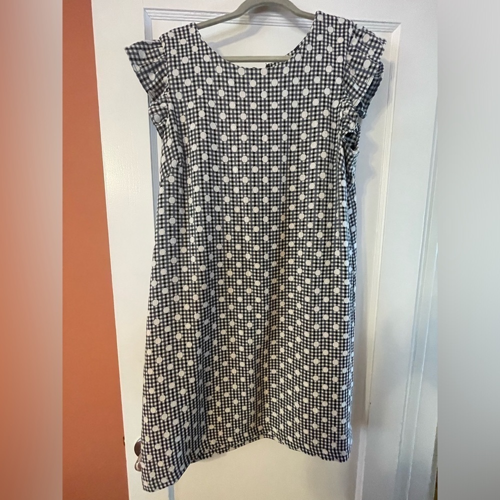 Elle, XL, worn once, black/white/blue